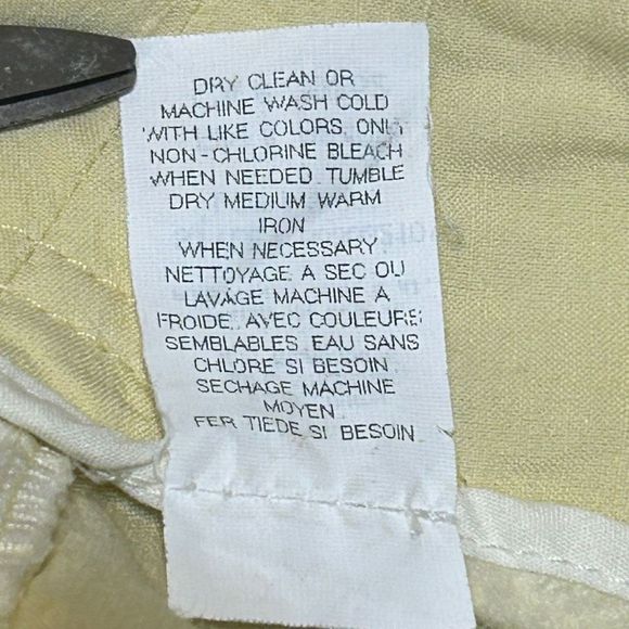 Theory Women's Cream Cotton Top And Linen Blend Pants Set Size Medium 6 - Picture 6 of 16